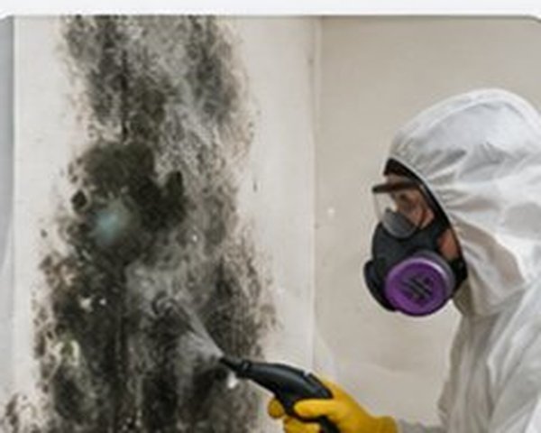IICRC mold remediation technician in protective gear